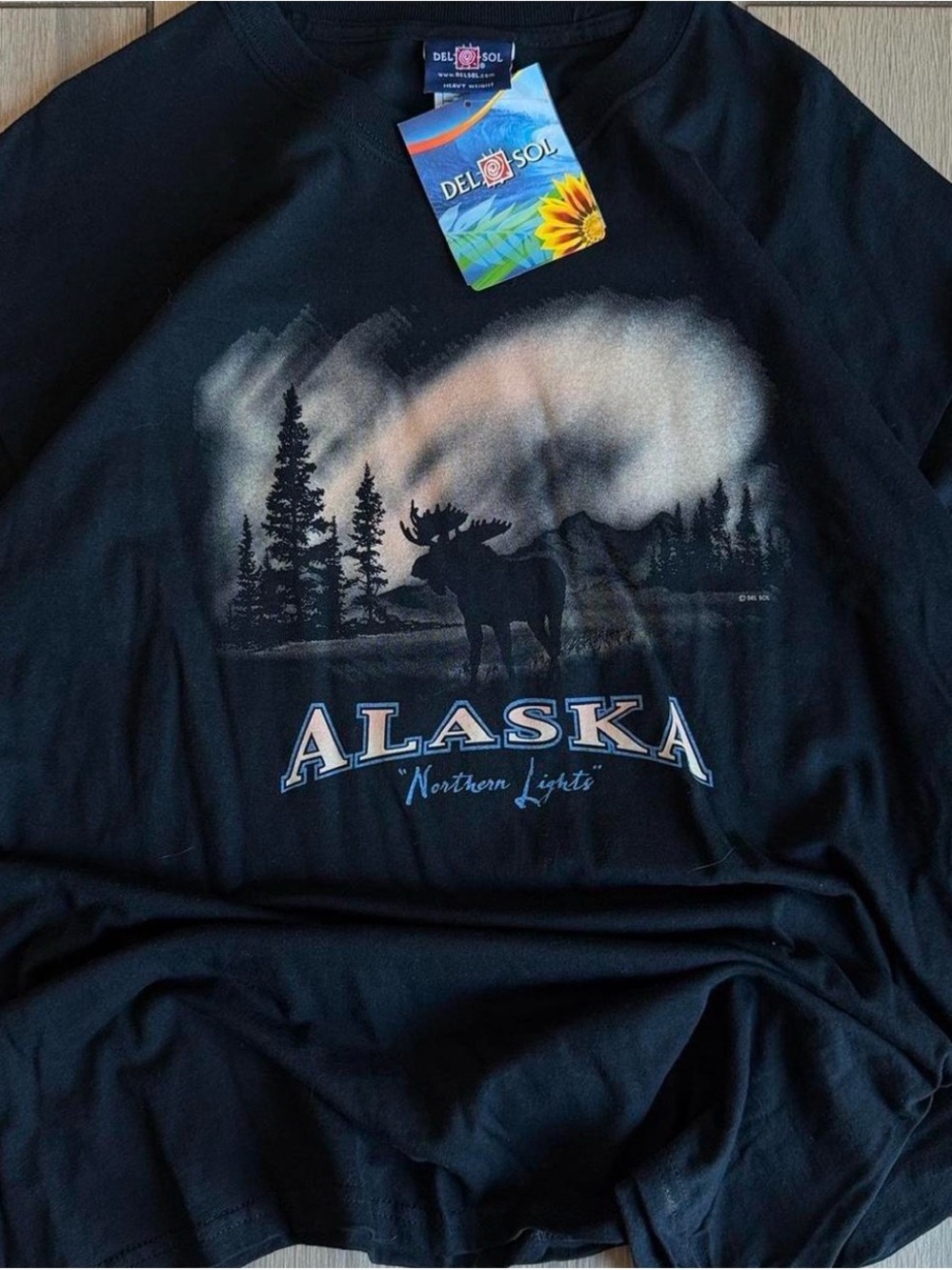 Alaska Northern Lights Short Sleeve Tee - Black